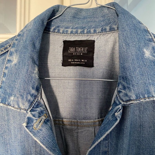 Zara denim jacket used, blue, size M