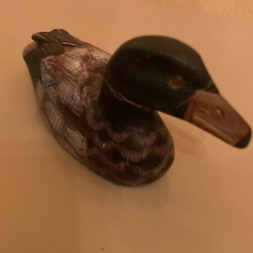 Decorative wooden ducks used, set of 4 pieces