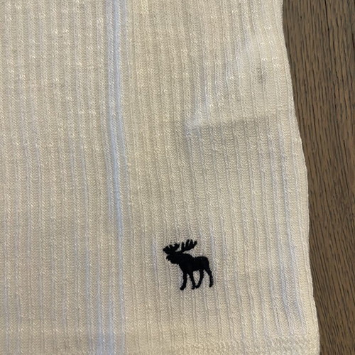 Abercrombie white sweater like new with sleeve button details