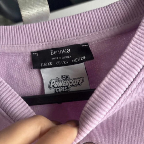 Bershka crop top sweatshirt purple like new, size XS