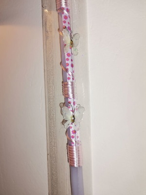 Easter candle with butterflies