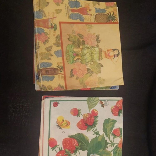 Decoupage napkins like new