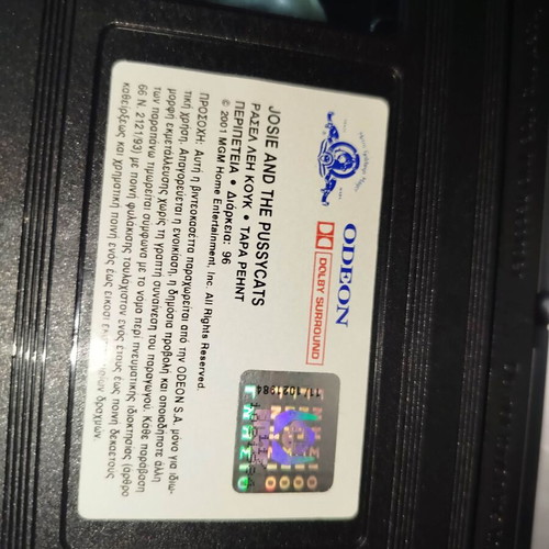 Josie and the Pussycats VHS tape used with subtitles