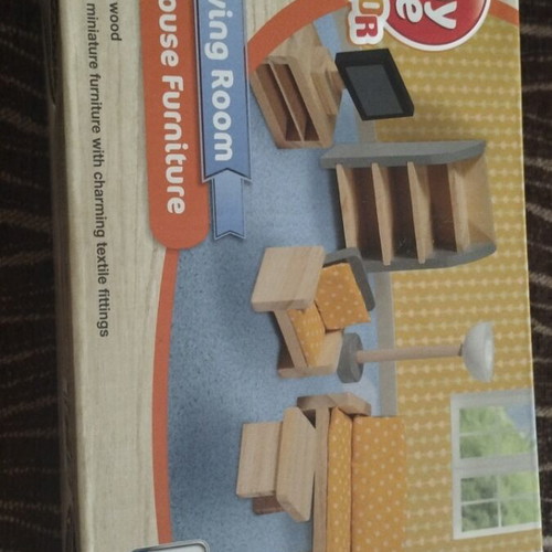 Wooden doll living room furniture set, new