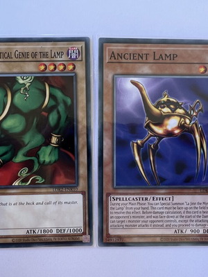 Yu-Gi-Oh! La Jinn the Mystical Genie of the Lamp & Ancient Lamp cards new