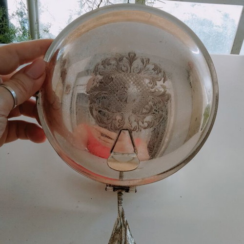 Vintage Silver-Plated Silent Butler Crumb Catcher and Ashtray