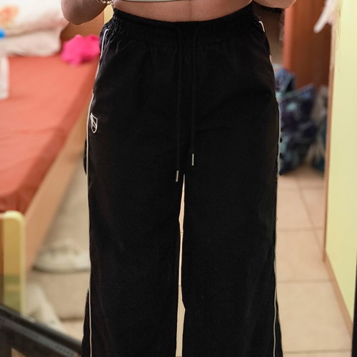 Wide black tracksuit pants like new, size S