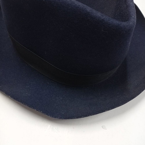 Vintage 80s Crab-Style Hat Blue used