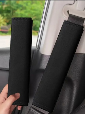 Car seat belt pads black 2 pcs new