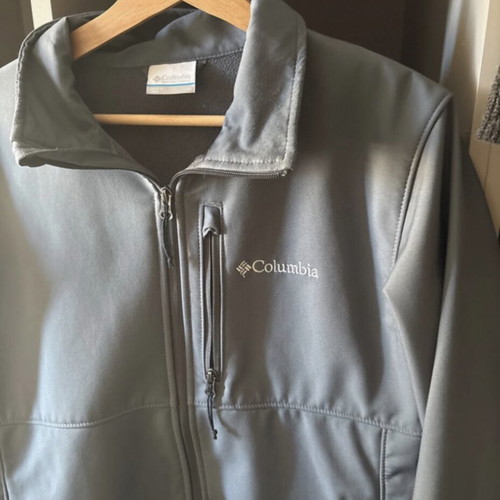 Columbia fleece men jacket grey size M new