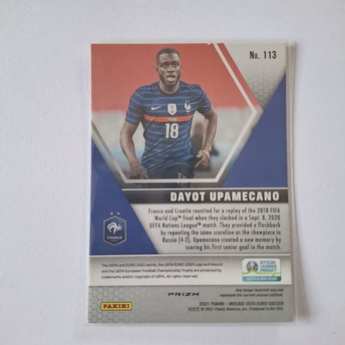 Panini Mosaic UEFA Euro Soccer 2021 Dayot Upamecano Pink Mosaic new