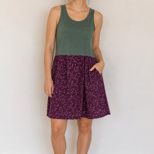 Mini Dress NiceThings like new, size S, green and purple