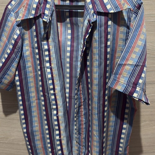 Striped men's shirt, blue red white