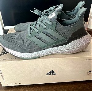 Adidas Ultraboost 21 Ανδρικά Αθλητικά Παπούτσια Running Dark Grey / Blue Oxide / Hazy Green size 46