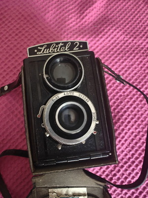 Lubitel 2 φωτογραφική μηχανή μεταχειρισμένη με αυθεντική θήκη και οδηγίες στα ελληνικά