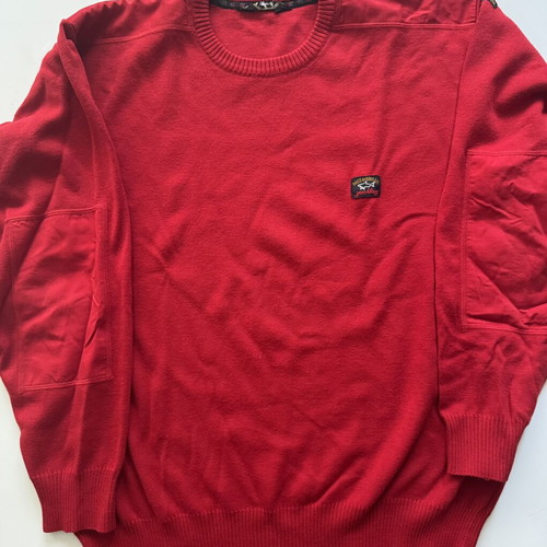 Paul & Shark sweater Large like new, red knit