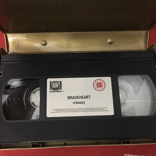 Braveheart video cassette used, English version without subtitles