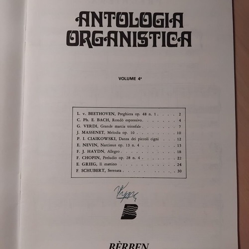 Antologia Organistica Vol. 4 and 6 sheet music books like new, Italian