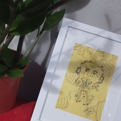 O Fylakas tis Eisodou original framed artwork new