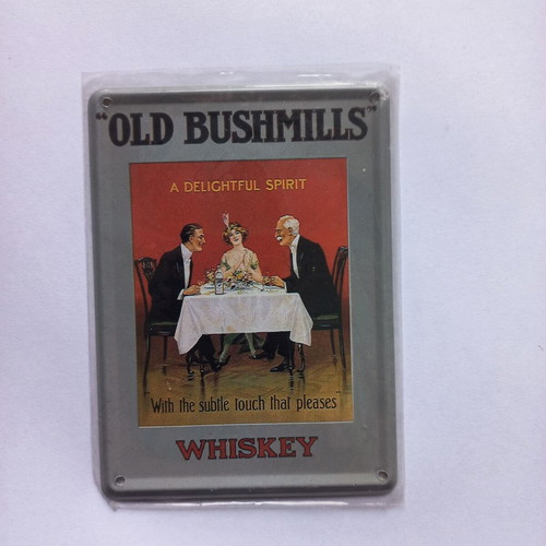 Card Postal Metal Old Bushmills 1996 new, metal wall decor