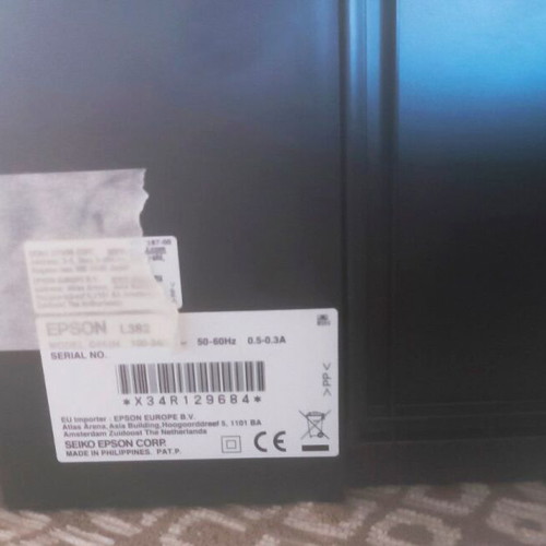 Epson L382 ink tank printer used, needs head and black filter replacement