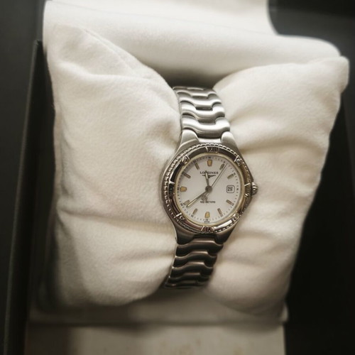 Longines Vintage Ladies Watch with Wave Bracelet NOS Full Set