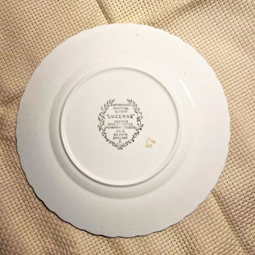 Rare collectible J&G Meakin Lucerne plate like new, Staffordshire Ironstone