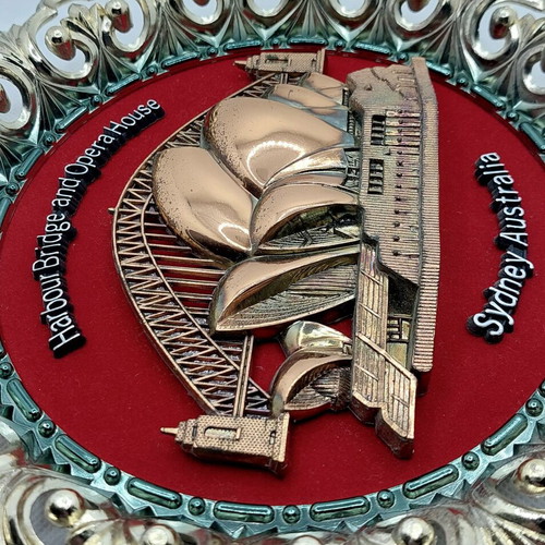 Vintage Collectible Relief Frame / Wall Plate - Sydney Australia
