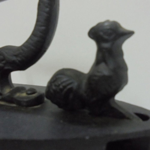 Antique Charcoal Iron with Decorative Element used