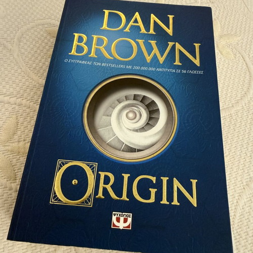 Origin by Dan Brown new, crime thriller