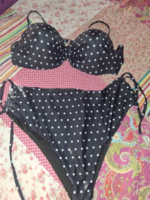 Shein bikini new, black and white, size XXL