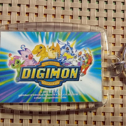 Digimon Adventure acrylic keychain, authentic, 2000