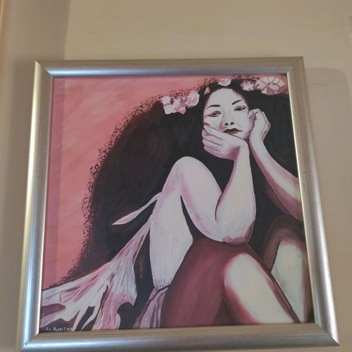 Two modern art paintings like new