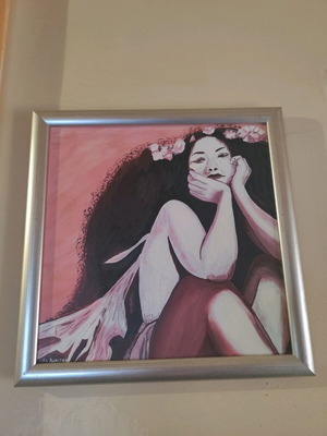 Two modern art paintings like new