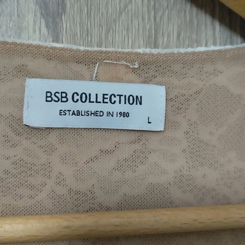 BSB Sleeveless Lace Top L, like new, white and black