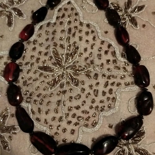 Baltic amber necklace handmade new with 17 cognac beads
