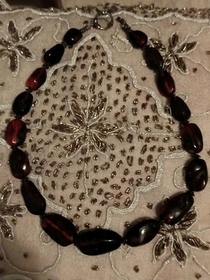 Baltic amber necklace handmade new with 17 cognac beads