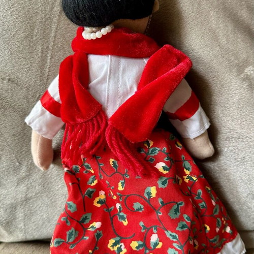 Frida Kahlo Little Thinkers fabric doll like new