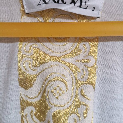 Dress with gold details and elastic waist, like new
