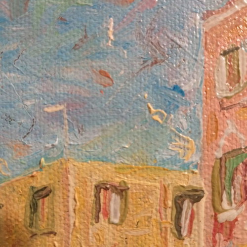 Πίνακας ζωγραφικής Colors of Venice, ελαιογραφία σε μουσαμά, καινούργιο