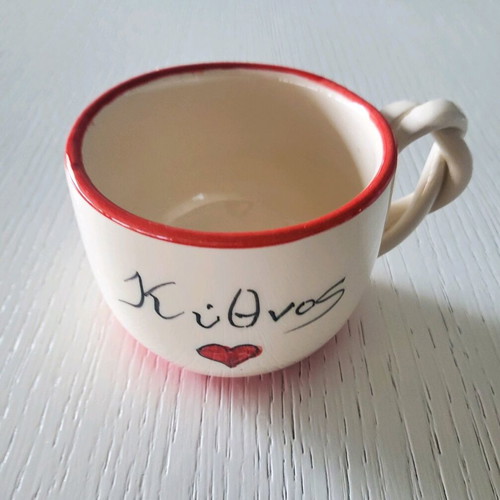 Handmade ceramic mug from Kythnos new