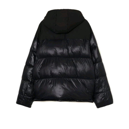 Cropp inflatable jacket with hood new, size Large, black-yellow