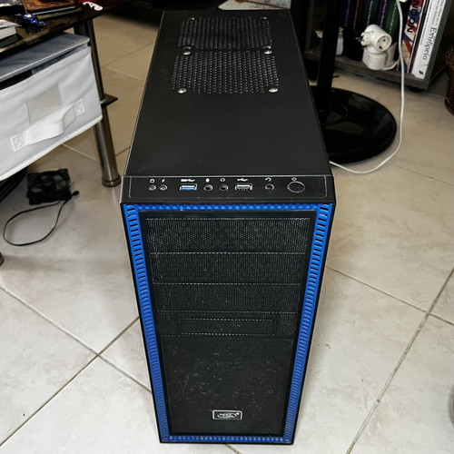 DeepCool Tesseract Black computer case used, ATX Mid Tower