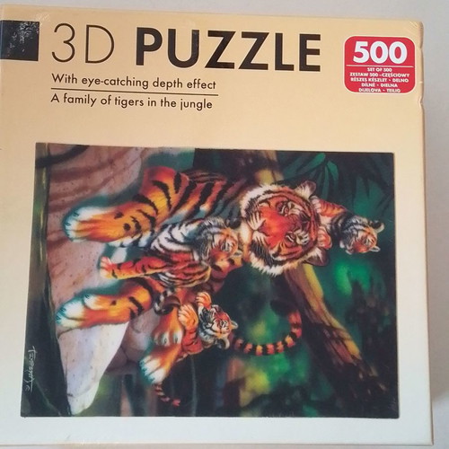 3D Παζλ A Family Of Tigers In The Jungle 500 Κμτ. μεταχειρισμένο