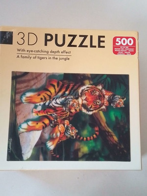 3D Παζλ A Family Of Tigers In The Jungle 500 Κμτ. μεταχειρισμένο