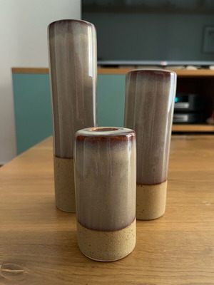 La Redoute ceramic candlesticks like new set of 3