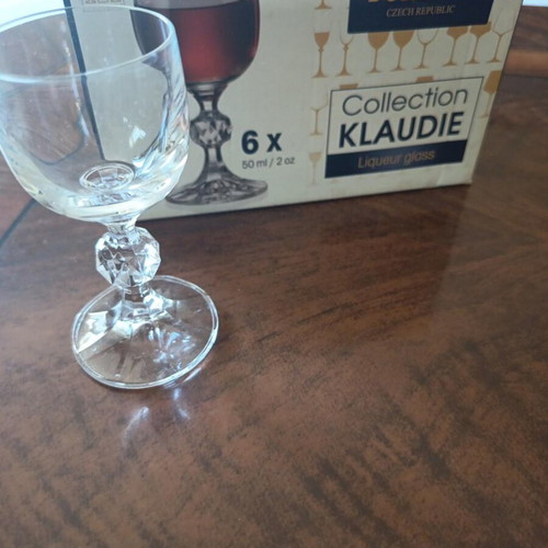 Bohemia Crystalite Klaudie liqueur glass set 6 pcs 50 ml