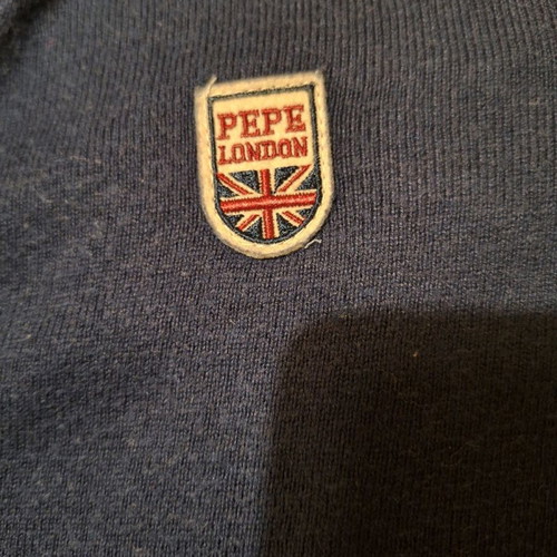 Pepe Jeans men's cardigan used, knitted with buttons, blue, XL