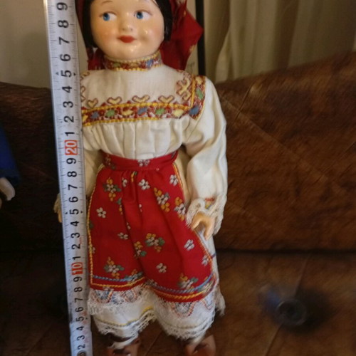 Handmade vintage dolls with traditional costumes like new, set of 4
