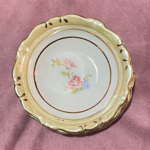 Johann Haviland Bavaria Germany vintage porcelain plates set of 4, 12.5cm, like new